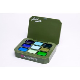 ONE SHOT - BUTTER GEL COLLECTION, Solid nail gel, Cream gel set for nail designs, 9 different shades of 2.5 gr each. (MUSCARI, 9 SHADES 0.9 OZ EACH)