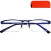 Mini Brille Anti Blue Light Glasses Metal Half Rim Bottom