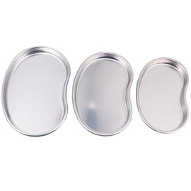 FUOYLOO Bandejas de Acero Inoxidable Quirúrgicas Riñoneras 3 Piezas Tamaño Pequeño, Mediano y Grande para Instrumentos Dentales y Clínicos en Laboratorio y Uso Profesional