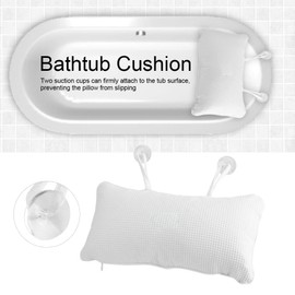 Bath Pillow, Non-Slip Inflatable Bath Pillow with Suction Cup Neck Pillow for Tubs