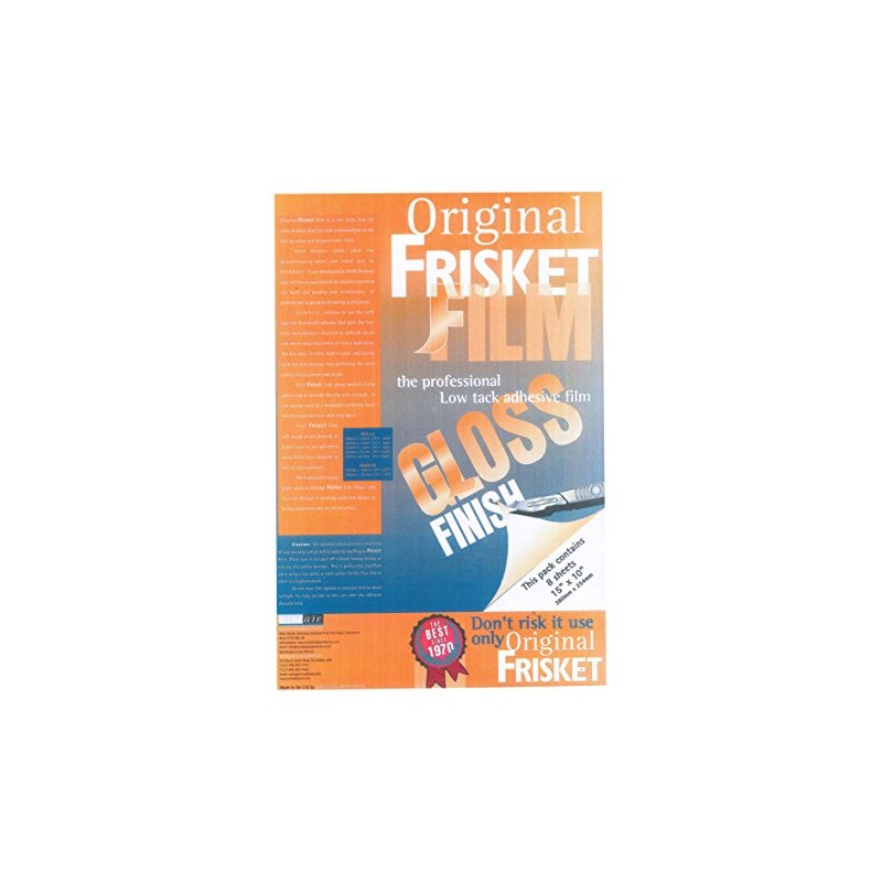 Original Frisket 15-Inch by 10-Inch Gloss Masking Sheets, 8-Pack