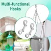 Tyqour 2 Pcs Double Ended Snaps Silver Bolt Snap Hooks