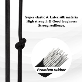 Tensioning Elastic Strap with Carabiner, Expander with Carabiner Hook, Set of 6, Luggage Straps Black in 3 Sizes, 20 cm, 40 cm, 60 cm, Extra Strong Rubber Tensioner for Sun Sail, Tarpaulin, Garden,