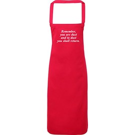 Hippowarehouse Remember, you are the dust you shall return - Lent Ash wednesday Apron kitchen cooking painting DIY onesize adult