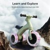 WXXM Toddler Balance Bike - Light-Up Wheels, No Pedal, Anti-Tip