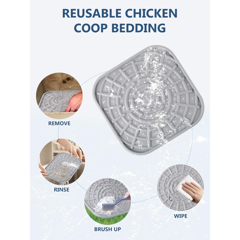 Kalolary Washable Nesting Pads for Chicken Coop, 3 PCS Nesting