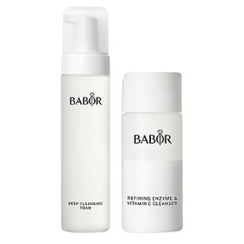 BABOR CLEANSING Enzyme Cleanser f√ºr Mischhaut & Deep Cleansing Foam f√ºr m√ºde und fahle Haut, Erfrischender Reinigungsschaum zur t√§glichen Gesichtsreinigung, Vegane Formel, 1 x 200 ml
