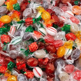 Sunny Island Hard Candy Assortment - Strawberry Bonbons, Ginger Mints, Peppermint, Cinnamon,