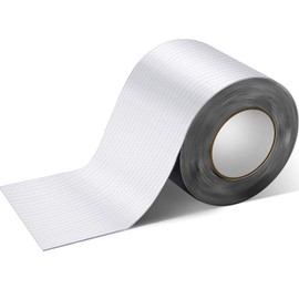 Sasylvia 6 Inch x 33 Feet Self Stick Roll Roofing Panels Peel and Adhesive Rolled Roofing Rubber Roofing Material Reflective Aluminum Surface Flashing for House Dormer and Porch Roof Shingles