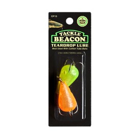 TACKLE BEACON Catfish Teardrop Lure - Chartreuse/Orange - 2 Pack