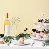24 piezas de adornos para cupcakes con purpurina negra Love