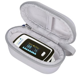 Fingertip Pulse Oximeter Case for AccuMed CMS-50D1 for Santamedical for Vibeat for CONTEC for Mibest for Aleshon for HealthTree for CRFISH for EMAY, Suitable for Most Fingertip Blood Oxygen Monitor (Black)
