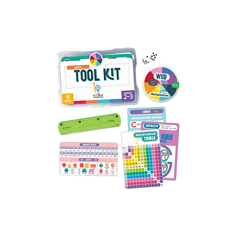 Carson Dellosa Be Clever Wherever Math Tool Kit, 11-Piece Math
