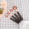 4Pcs/Set Stainless Steel Measuring Spoon Set Rose Gold with Wood