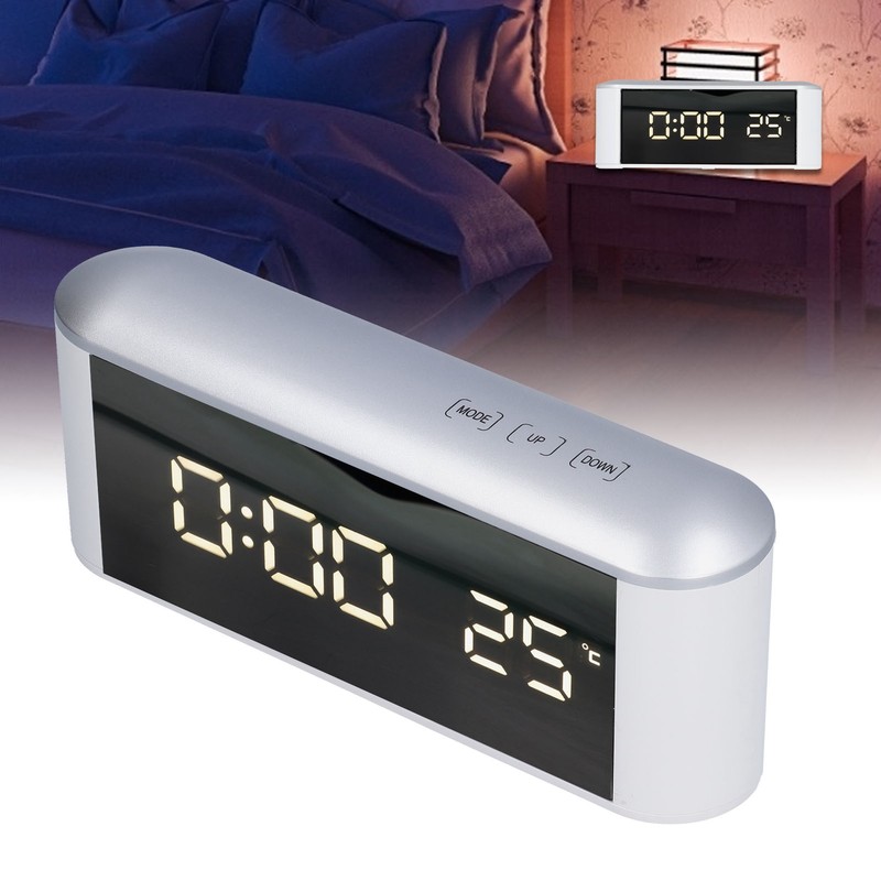 LED Alarm Clock Household Multifunctional Touch Screen Alarm Clock Indoor