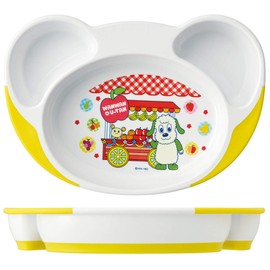 Skater WP7 Children's Plate, Easy to Scoop, Children's Tableware, Baby Lunch Plate, Inai Nai Naga, 9.9 x 6.2 x 1.4 inches (22.7 x 15.7 x 3.6 cm)