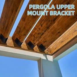 4 Pairs Pergola Upper Mount Bracket for 2x4(Actual 1.5x3.5) 45 Degree Pergola Roof Mount Brackets Heavy Duty Top Rafter Brackets