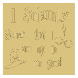 Up to No Good Design by Lines Cutout Unfinished Wood Kids Room Door Hanger MDF Shape Canvas Style 1 Art 1 (6")