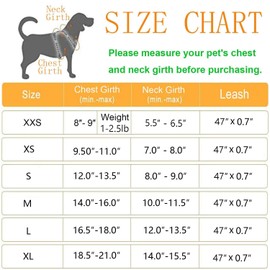 GAUTERF Kitten and Puppy Universal Harness with Leash Set, Escape Proof Cat Harnesses-Adjustable Reflective Soft Mesh Corduroy Small Dog Harnesses-Best Pet Supplies
