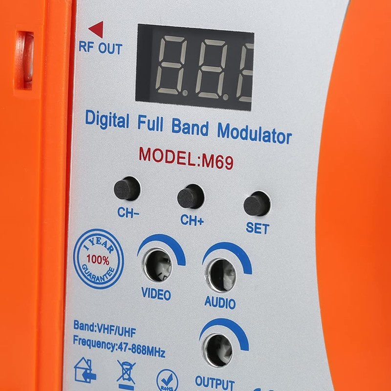 Modulator RF Converter, Weytoll Compact RF Modulator, Audio Video TV