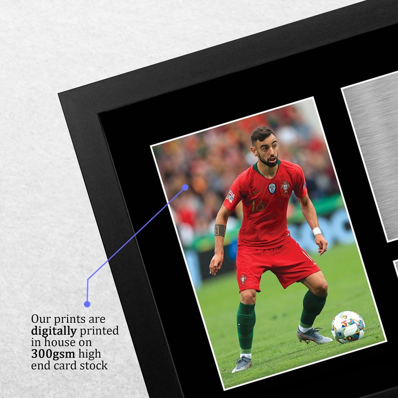 HWC Trading FR A4 Bruno Fernandes Portugal Gifts Printed Signed