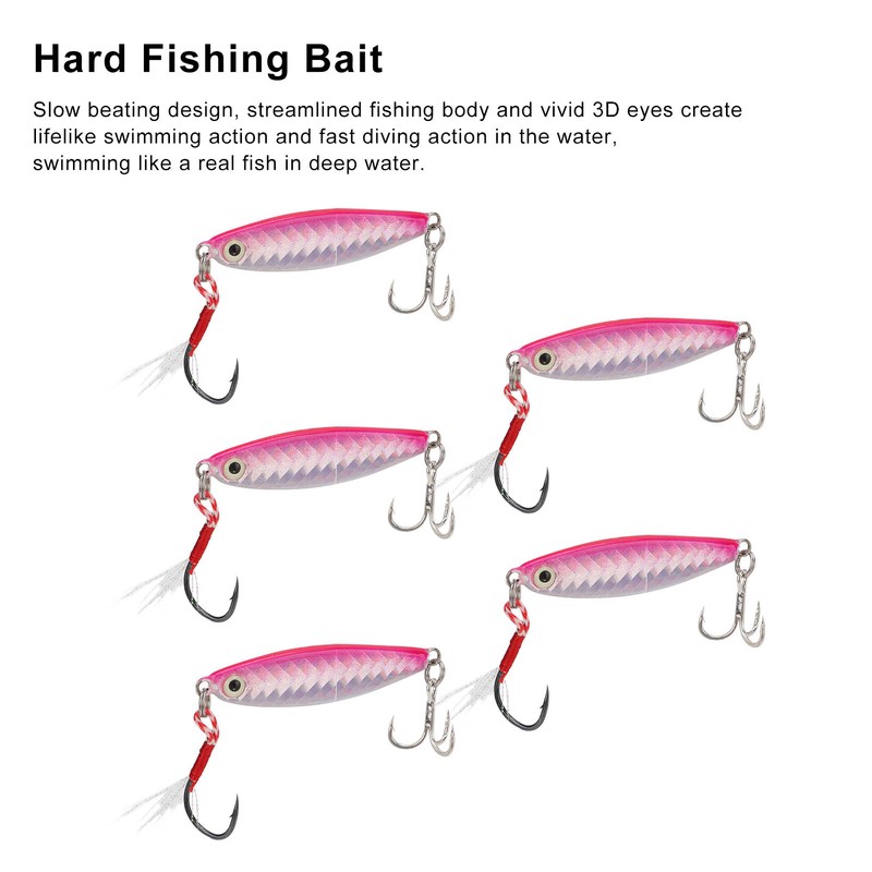 5Pcs 15g Metal Vib Hard Fishing Lures Jigging Fishing Baits