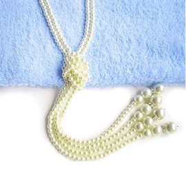 yueton Fashion Artificial Pearls Long Chain Charms Sweater Necklace Women Clothing Accessories Jewelry