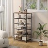 HOMEFORT Shoe Rack 6-Tier, Shoe Storage Shelf, Industrial Shoe Tower,