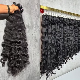 Cambodian Raw Hair Wholesale Vendor Cambodian Virgin Cuticle Aligned Hair Burmese Curly No Weft Bulk Hairstyle: burmese curly, color: natural color, Stretched Length: 12 Inches