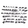 52Pcs Hollow Cuttter Multi Shape Oval Round Square Hole Punch
