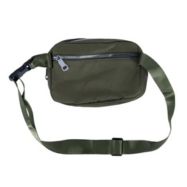 CTM Nylon Rectangle Belt Bag, Olive