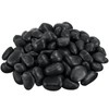 VINICS 1-2 Inch Black Pebbles for Plants, 2 lbs River