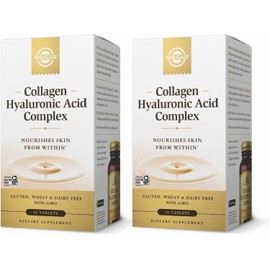 SOLGAR Collagen Hyaluronic Acid Complex - 30 Tablets 2 Pack