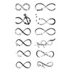 EROSPA® Temporary Tattoo Sheet / Sticker - Infinity Eternity Symbol