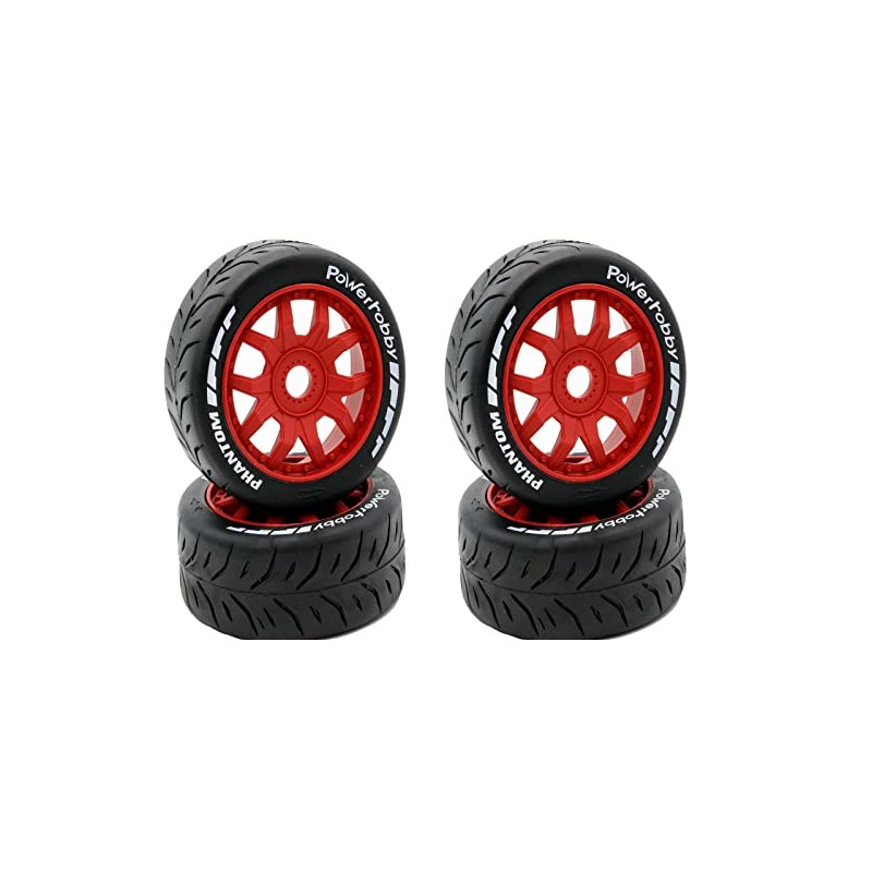 Power Hobbies Powerhobby 1/8 GT Phantom Belted Mounted Tires Soft