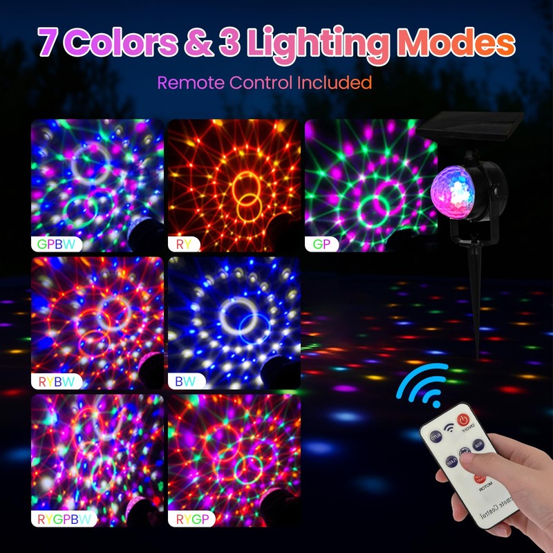 OTDRMETA Trampoline Led Lights, Trampoline Lights Solar Powered Outdoor Waterproof