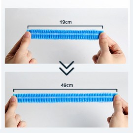 Non-Woven Fabric Head Caps, Disposable Hair Net Mob Caps for Cosmetics, Laboratory, Nurse (Pack of 200, White)