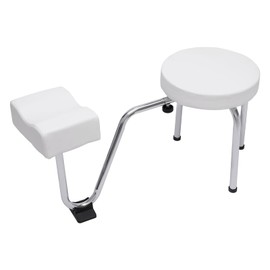 XUFOPLY Pedicure Manicure Chair, Portable Salon Spa Pedicure Stool Height and Length Adjustable Pedicure Stool PVC Pad Pedicure Stool with Footres for Beauty Salons,Spa (White)