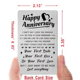 Jzxwan Anniversary Card Gifts for Love, I Love You Gifts for Wedding Anniversary, Wife Husband Boyfriend Girlfriend Anniversary Present
