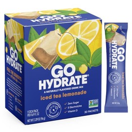 GoHydrate Sobres de electrolitos en polvo bajos en sodio sin azúcar - Mezcla de bebida diaria de hidratación instantánea - Sobres individuales con... 