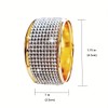 Gold Napkin Rings Set of 6, Silver Diamond Napkin Holder