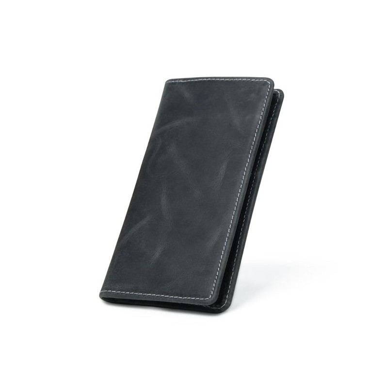 Jajmo Legacy Long Bifold Top-Grain Leather Wallet for Men, 11