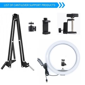 Kiyo pro Webcam Ring Light with Clamp Stand,10 Inch Sefie Light with Folding Arm Holder Compatible with Razer kiyo, kiyo pro,kiyo X webcams