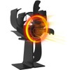FFYan Stove Fan, New Four-Blade Elk Fireplace Fan, No Electricity,
