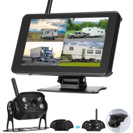 BIGJADE Wireless Backup Camera for Truck RV -  7″ 1080P HD  Touch Screen Night Vision