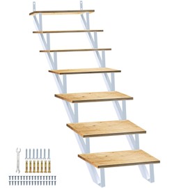 Steel Stair Stringer 7 Step, Metal Stair Stringers for Deck Height 57 inches, Steel Stair Step Riser for Outside Stairs (2Pack)