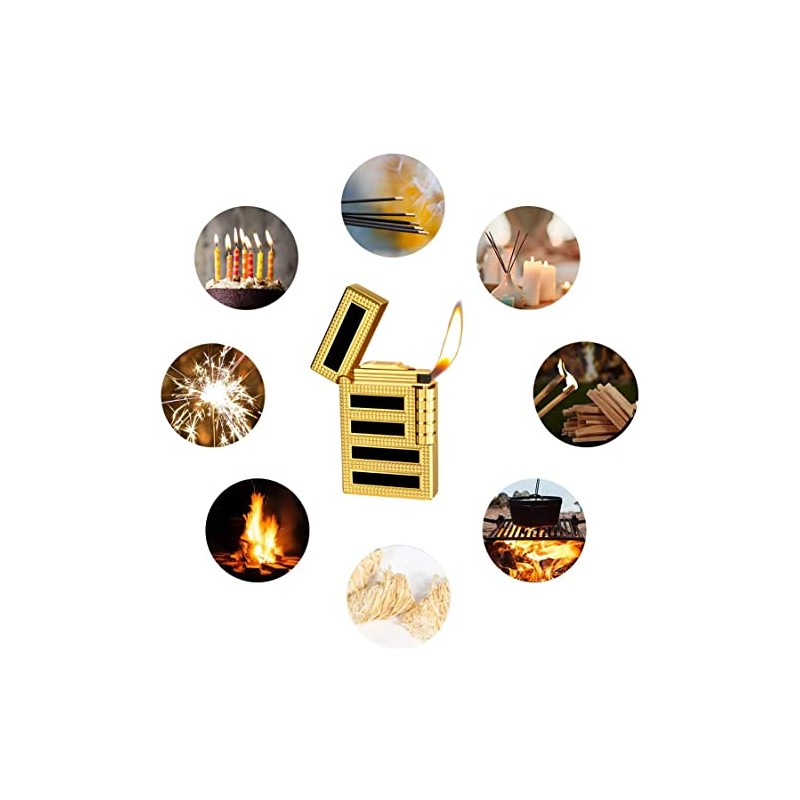 Cigar Lighters Soft Flame Lighter Retro Grinding Wheel Traditional Butane