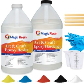 Epoxy Resin Kit for Art & Craft | 2 Gallon(256oz) | Odorless | Crystal Clear Epoxy Resin | Jewelry, Earrings, Coasters, Casting, Molding, Crafting & More | Includes Many Accessories