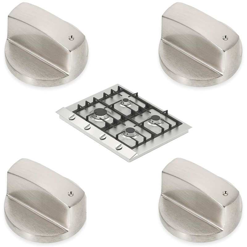 Xrten Pack of 4 6 mm Gas Hob Knobs, Gas