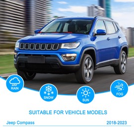 CJPPPZIW® Windshield Wipers Replacement for Jeep Compass 2018-2023,Streak-free,OEM Quality Premium All-Season Front Rear Red Wiper Blades-24"+18"+10"(Pack of 3)